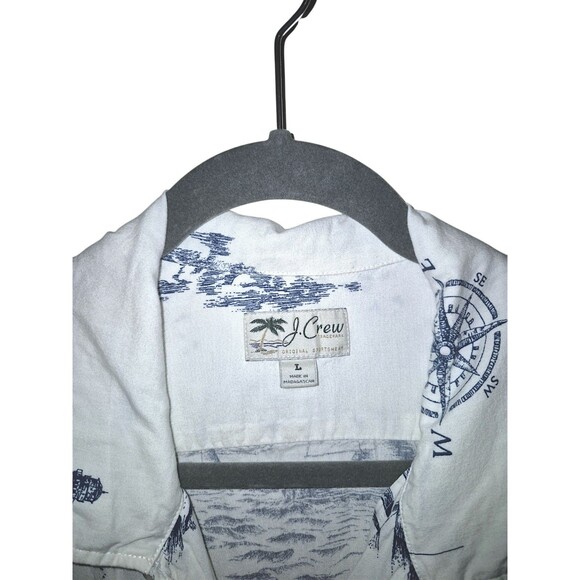 J Crew Men's Short Sleeve Peaks Block Fire Island Martha's Vineyard Shirt Size L - Picture 2 of 4